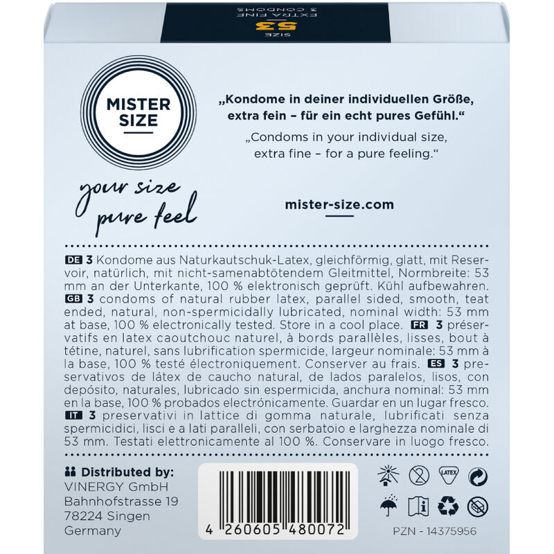 Condom size m 53 mm (3 units)