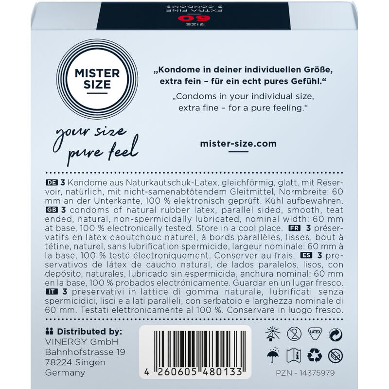 Condom size XL 60 mm (3 units)