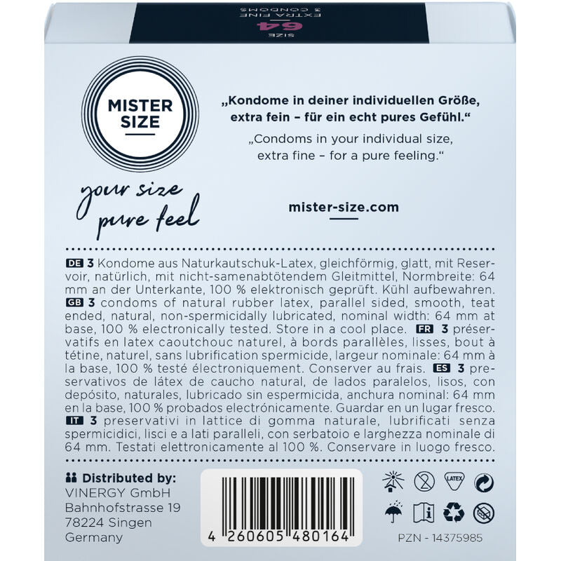 MISTER SIZE - XXL SIZE CONDOMS 64 MM (3 UNITS)