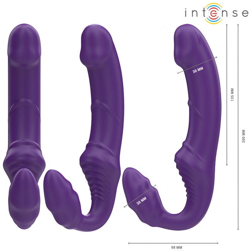 Jill double vibrator 20 cm purple remote control