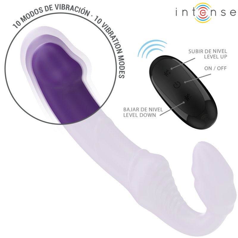 Jill double vibrator 20 cm purple remote control