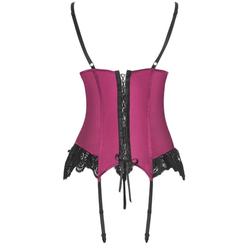 Corset et String Agrafena Bordeaux - Polyamide Élégant - Livco Corsetti