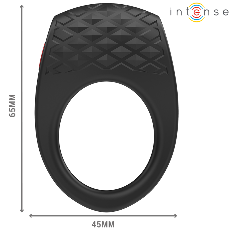 Clover Vibrating Penis Ring 10 Vibrations Black