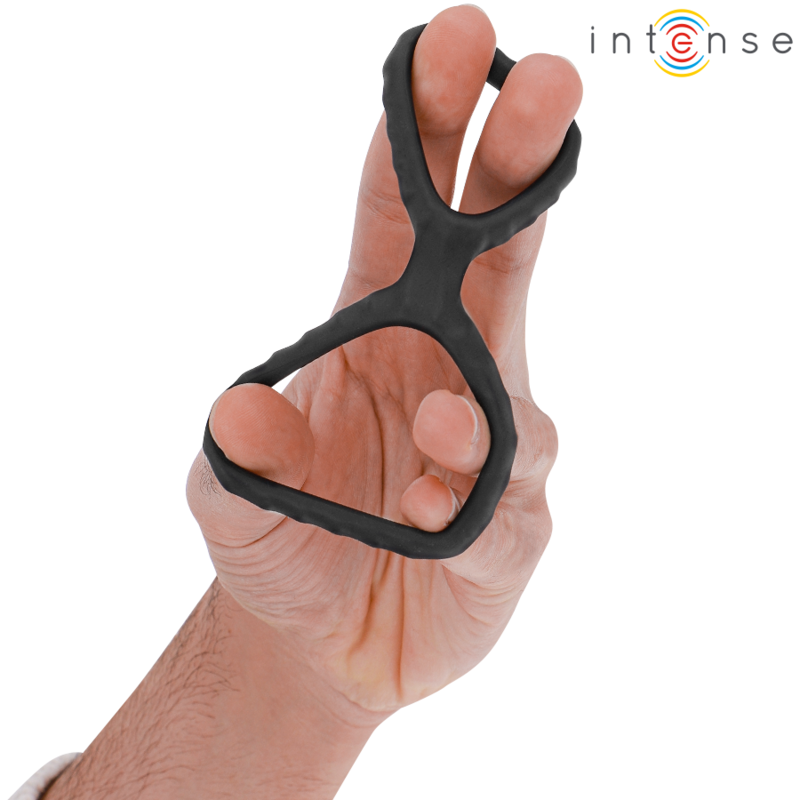 Dewey Double Silicone Penis Ring Black Model 2