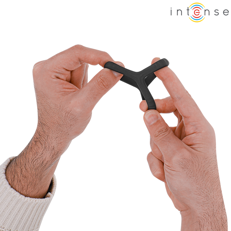Carson Double Silicone Penis Ring Black Model 4