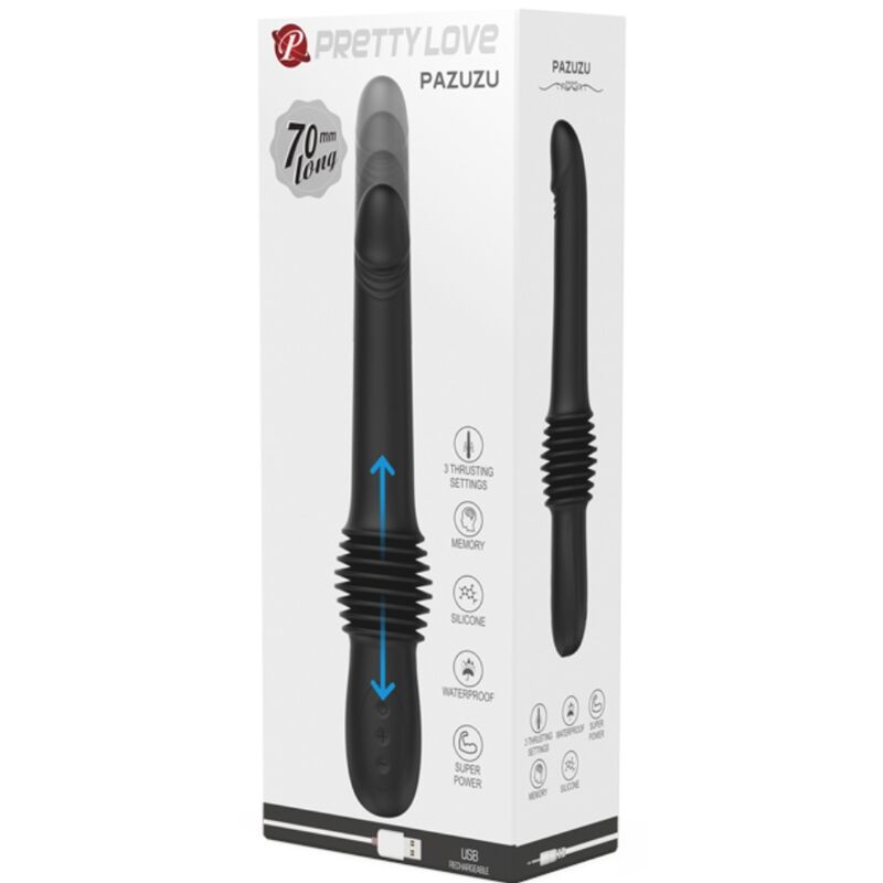 PRETTY LOVE - PAZUZU VIBRATOR 3 POWER MODES BLACK