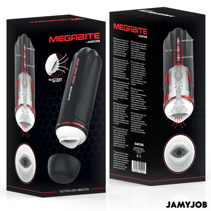 Megabite Automatic Mouth Masturbator 5 Suction and Vibration Modes