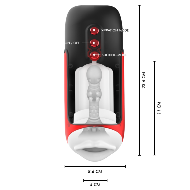 Blaze Automatic Mouth Masturbator 5 Suction and Vibration Modes