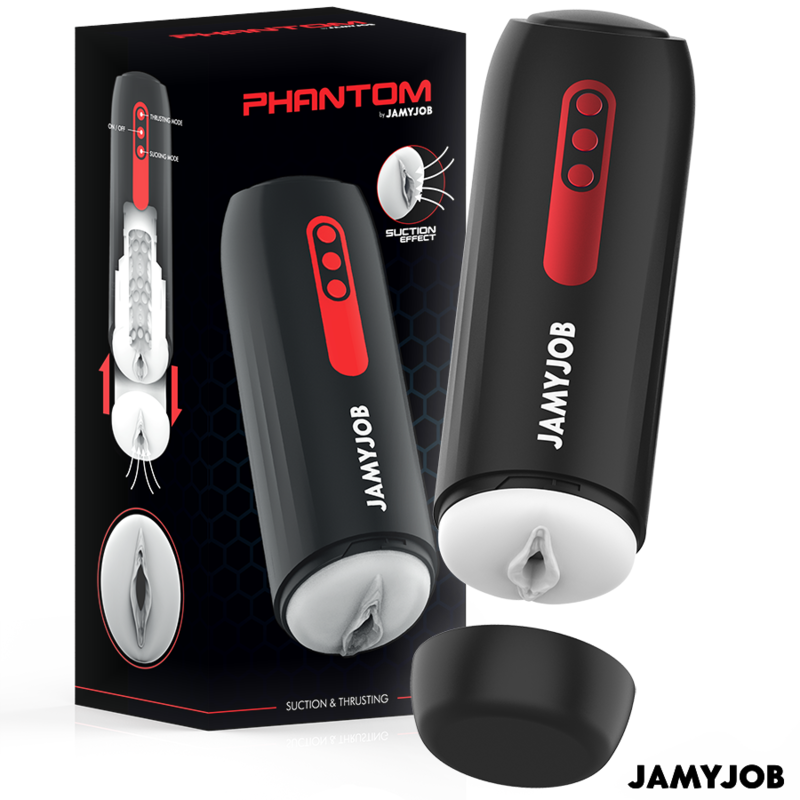 JAMYJOB - PHANTOM AUTOMATIC VAGINA MASTURBATOR WITH 5 SUCTION AND PUSHING MODES