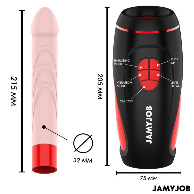 Pyston Base Automatic Masturbator with Remote Control Dildo
