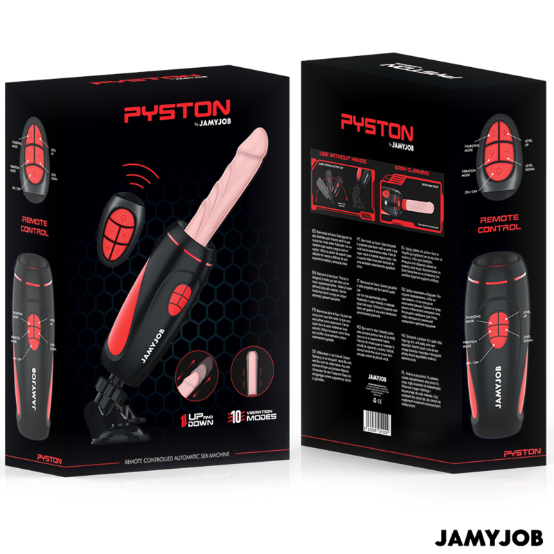 Pyston Base Automatic Masturbator with Remote Control Dildo