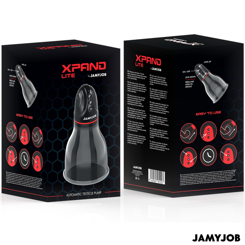 JAMYJOB - XPAND LITE AUTOMATIC TESTICULAR PUMP 3 SUCTION LEVELS GREY