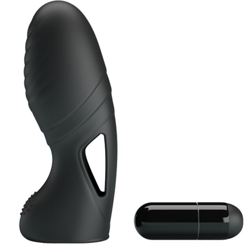 Alan Black Silicone Finger Vibrator