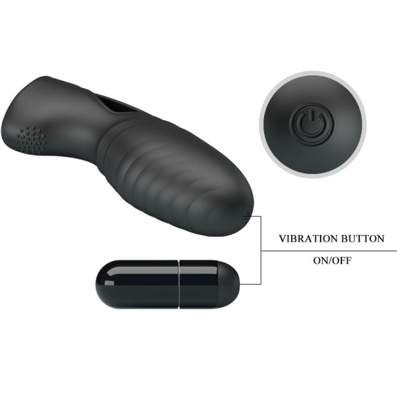 Alan Black Silicone Finger Vibrator