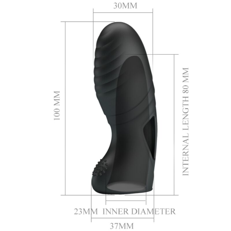 Alan Black Silicone Finger Vibrator