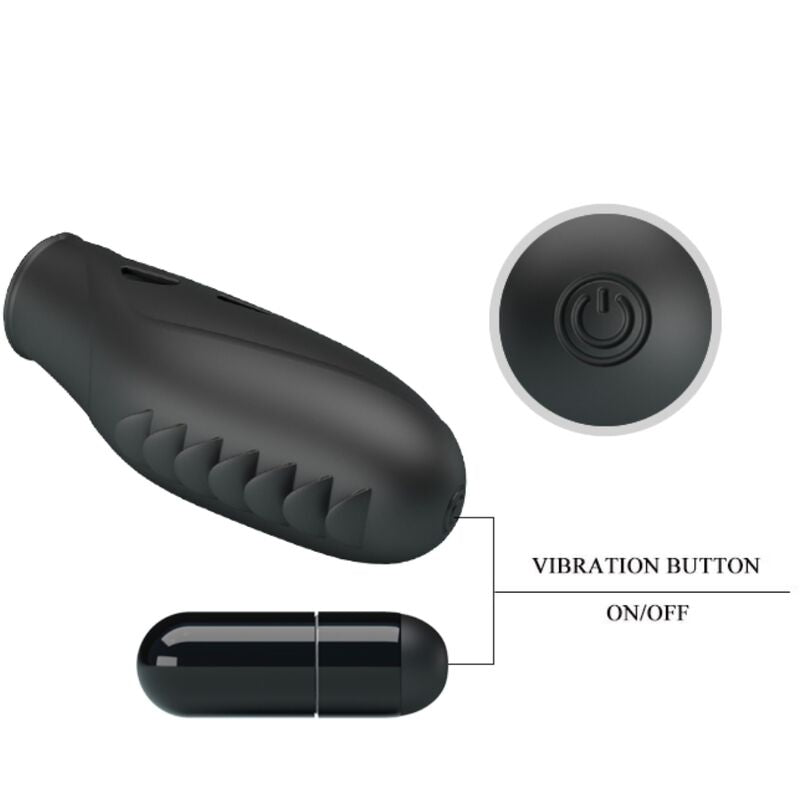 Gilo black silicone finger vibrator