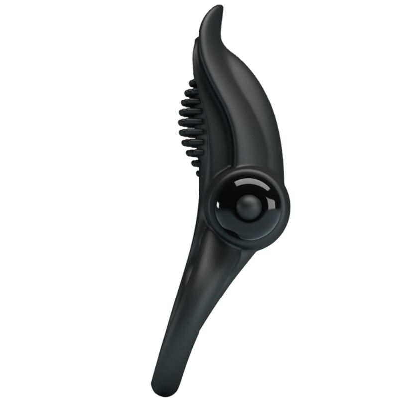 Double vibrating ring + clitoris stimulator 10 vibrations black