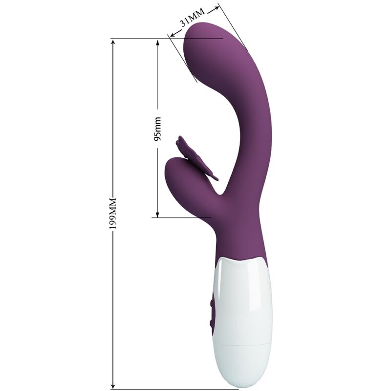 Butterfly Kiss Rabbit Vibrator and G-Spot Stimulator Purple