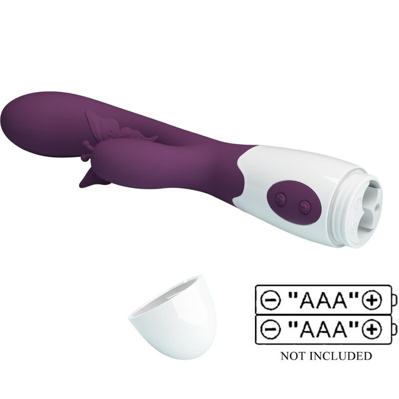 Butterfly Kiss Rabbit Vibrator and G-Spot Stimulator Purple