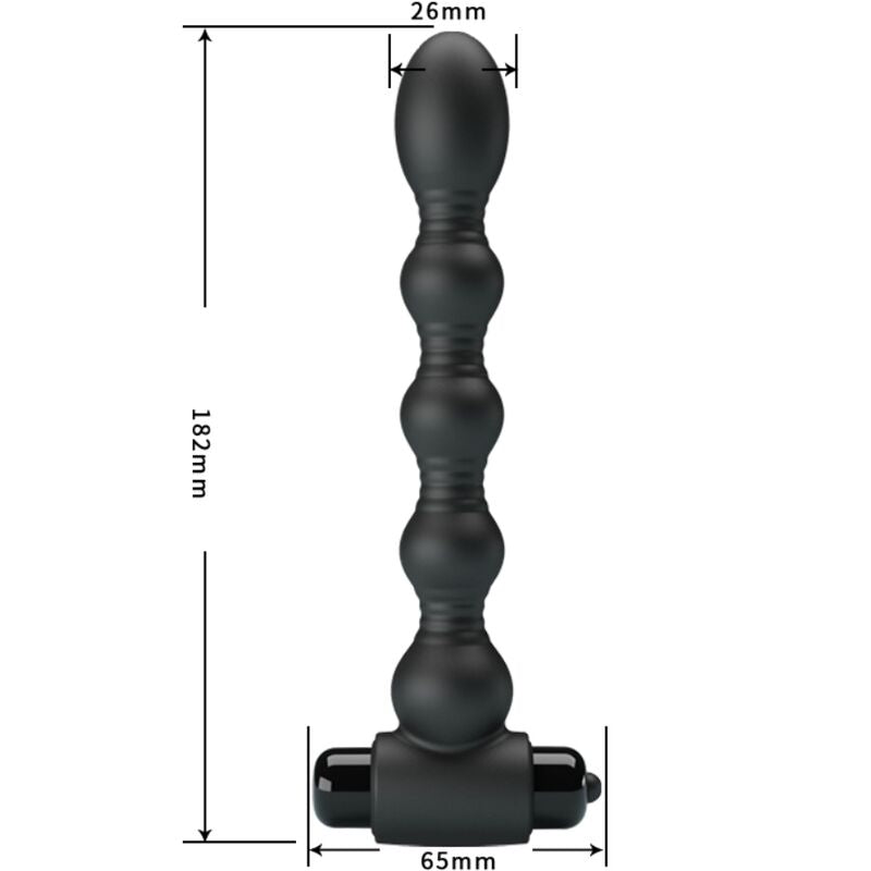Lynn silicone anal plug 10 vibrations black
