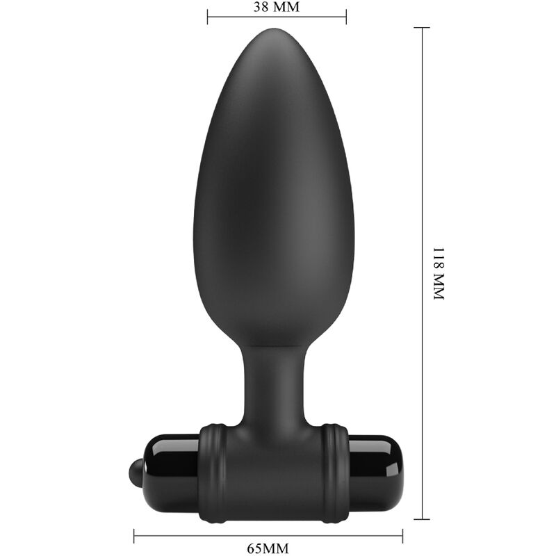 Vibra butt plug 2 anal plug 10 vibrations black