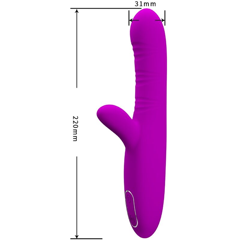 PRETTY LOVE - ANGELIC MULTIFUNCTIONAL VIBRATOR + PURPLE CLITORIS STIMULATOR