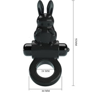 Exciting rabbit vibrating ring 10 vibrations black