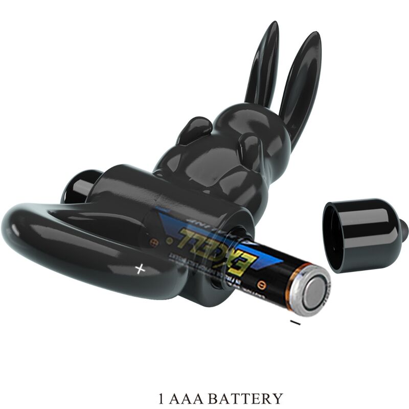 Exciting rabbit vibrating ring 10 vibrations black