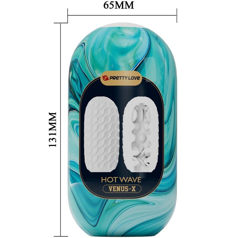 Hot Wave White Silicone Male Masturbator