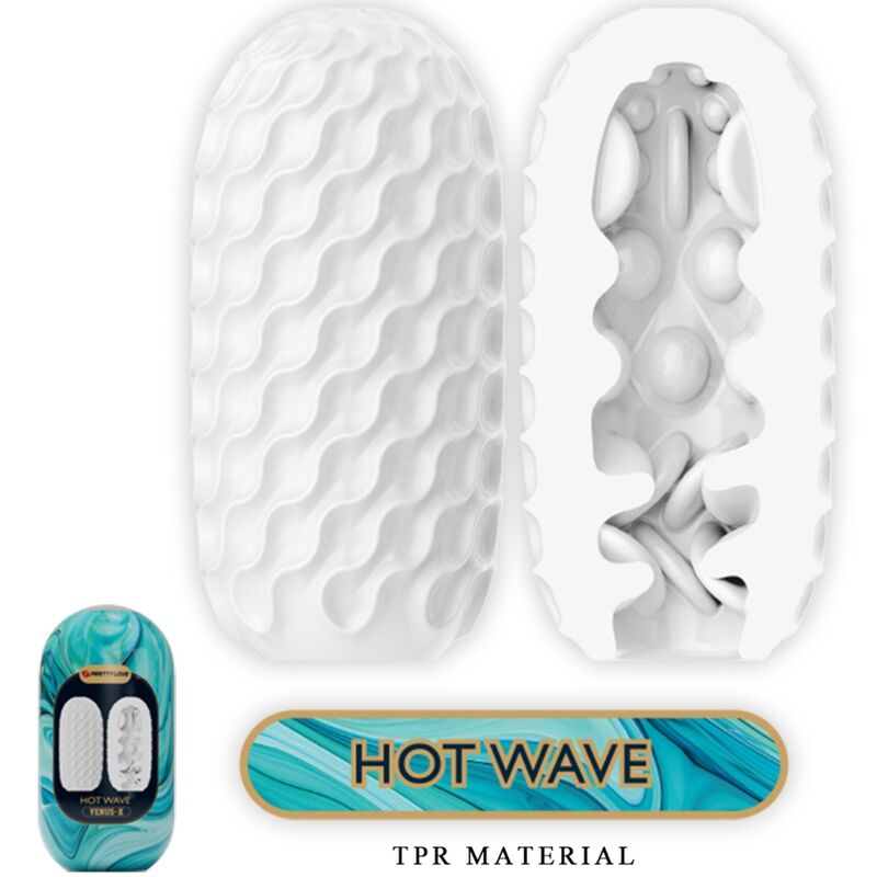 PRETTY LOVE - HOT WAVE WHITE SILICONE MALE MASTURBATOR