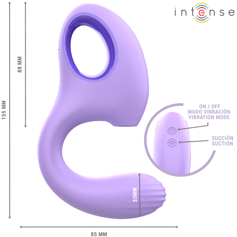 INTENSE - BAXTER VIBRATOR &amp; STIMULATOR PURPLE