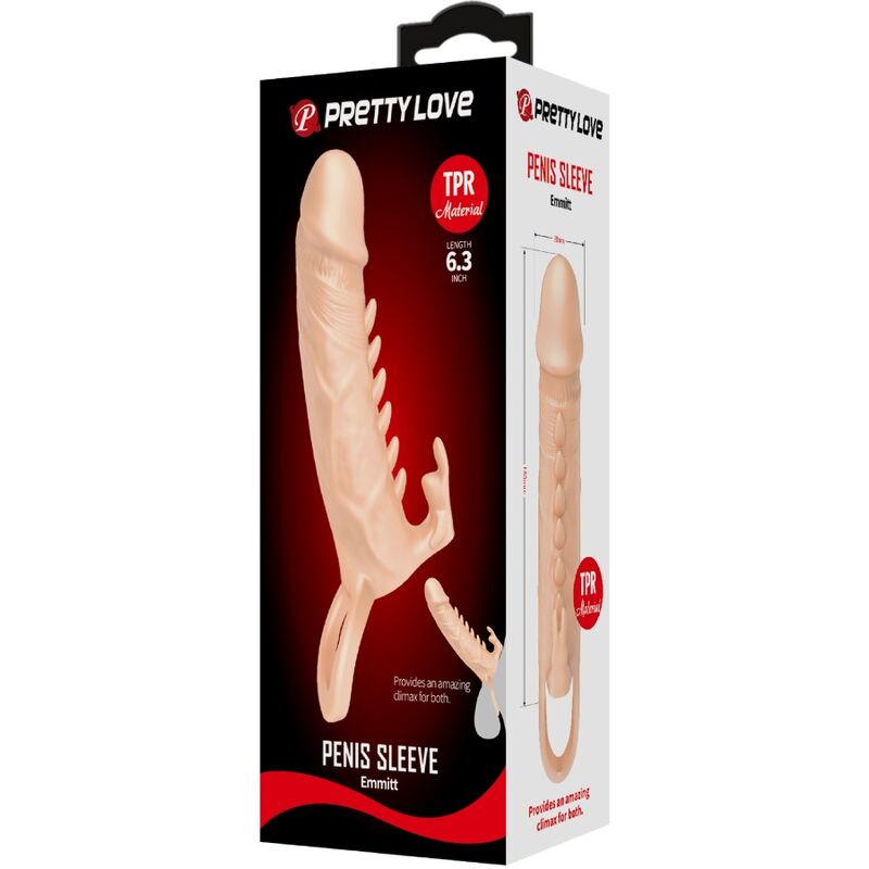 PRETTY LOVE - EMMIT PENIS SLEEVE + CLITORIS STIMULATOR