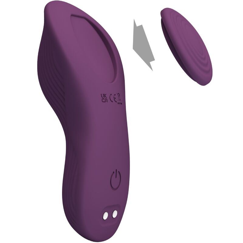 Mane Lay On Clitoris Massager 10 Vibrations Remote Control Purple