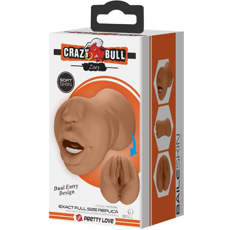 CRAZY BULL - ZOEY DOUBLE MASTURBATOR MOUTH AND VAGINA FLESH