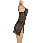 954185 black lace babydoll with adjustable straps s/m