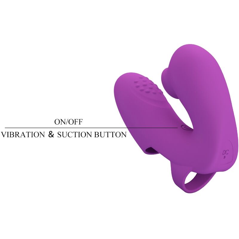 PRETTY LOVE - ATHENA FINGER VIBRATOR WITH PURPLE CLITORIS STIMULATOR