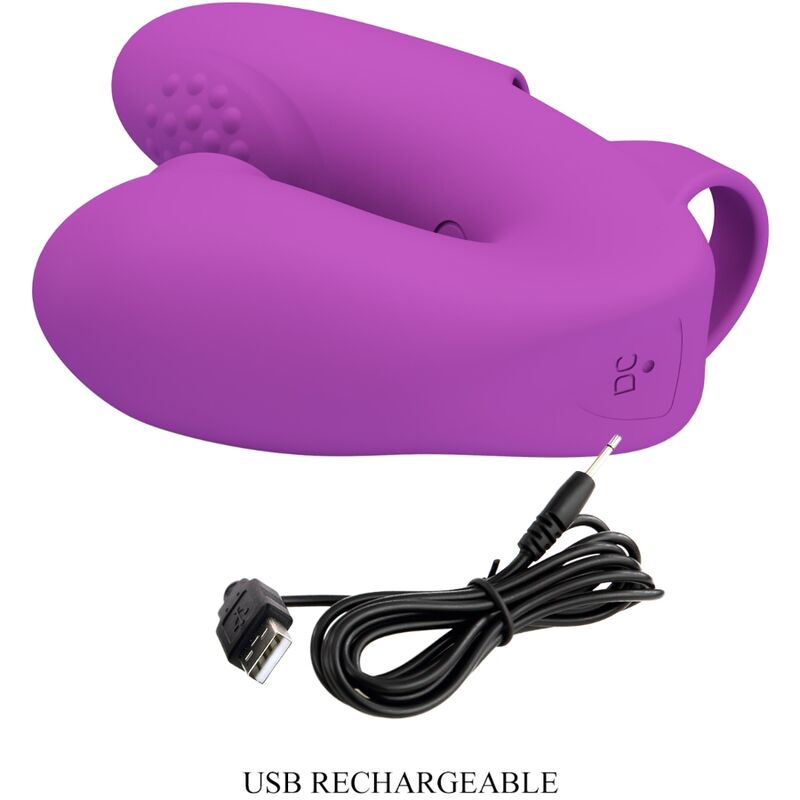 PRETTY LOVE - ATHENA FINGER VIBRATOR WITH PURPLE CLITORIS STIMULATOR