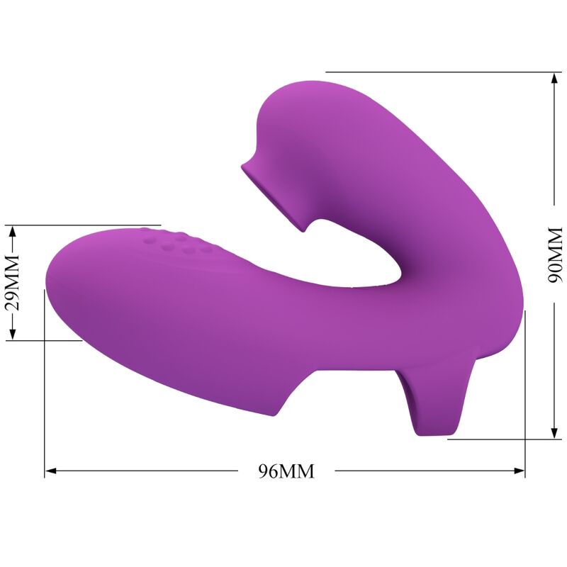 PRETTY LOVE - ATHENA FINGER VIBRATOR WITH PURPLE CLITORIS STIMULATOR