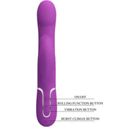 4-in-1 multifunctional vibrator and stimulator purple