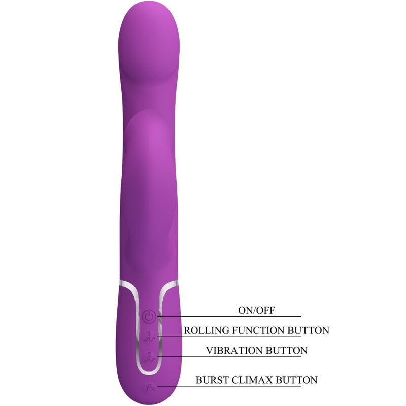 4-in-1 multifunctional vibrator and stimulator purple