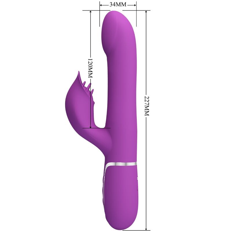 4-in-1 multifunctional vibrator and stimulator purple