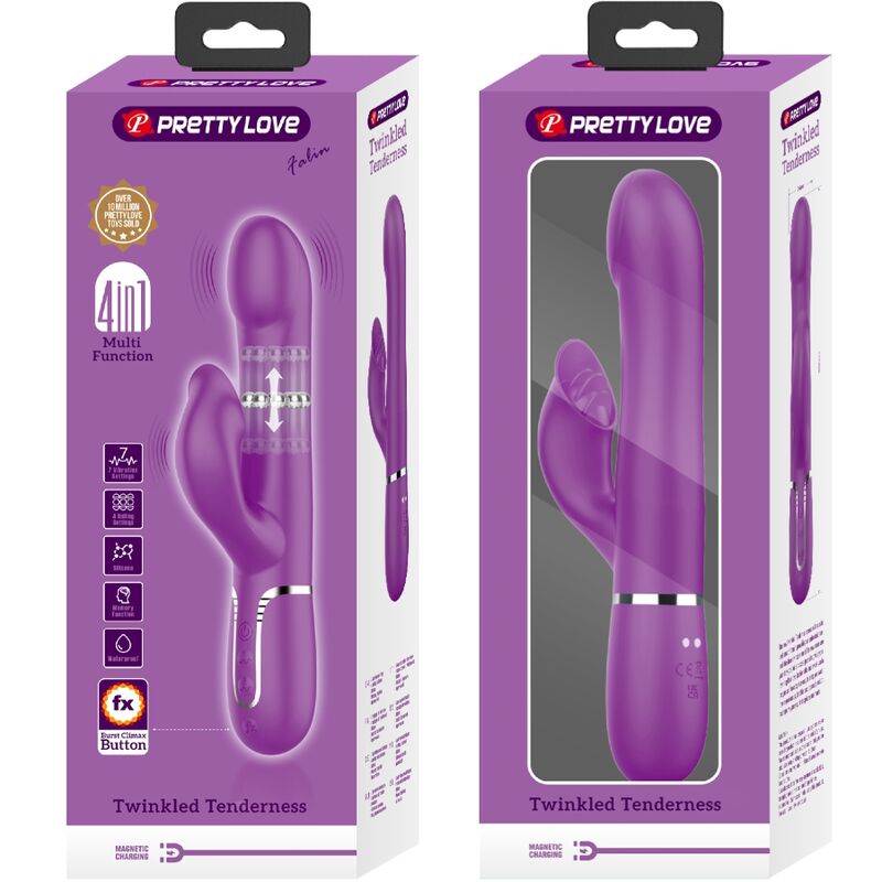 4-in-1 multifunctional vibrator and stimulator purple