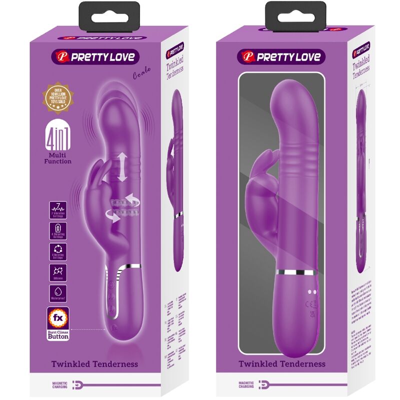 Coale 4-in-1 Multi-Function Rabbit Vibrator Purple