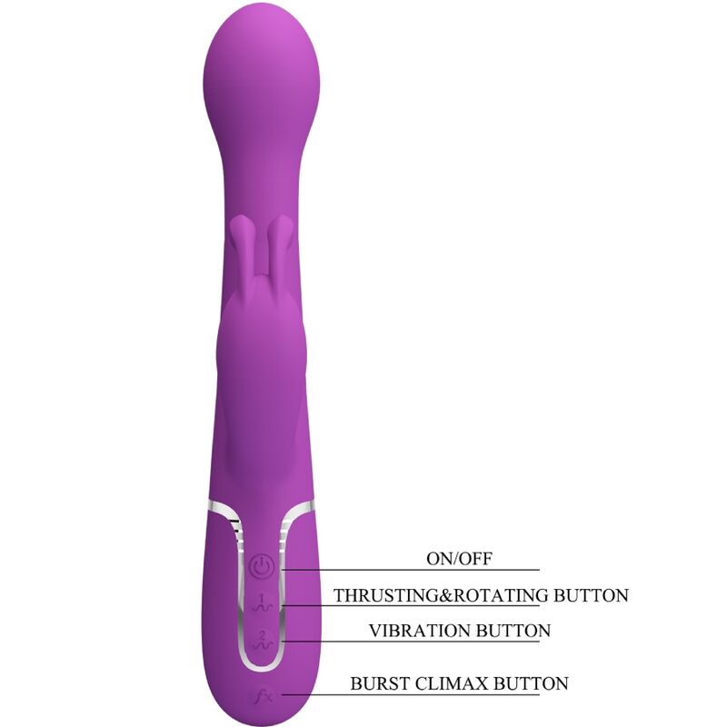 Dejon 3-in-1 multifunctional rabbit vibrator purple