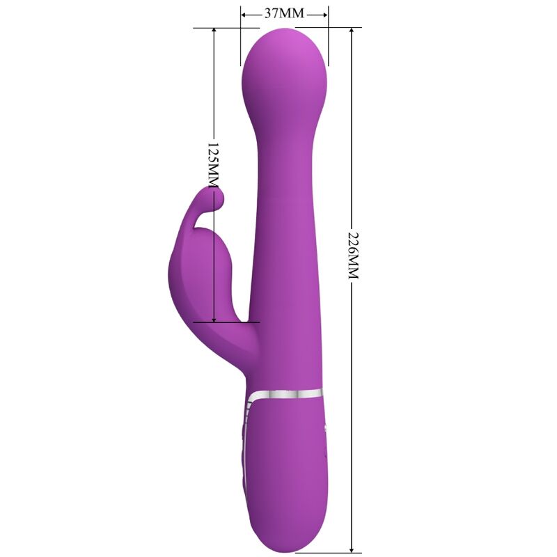 Dejon 3-in-1 multifunctional rabbit vibrator purple