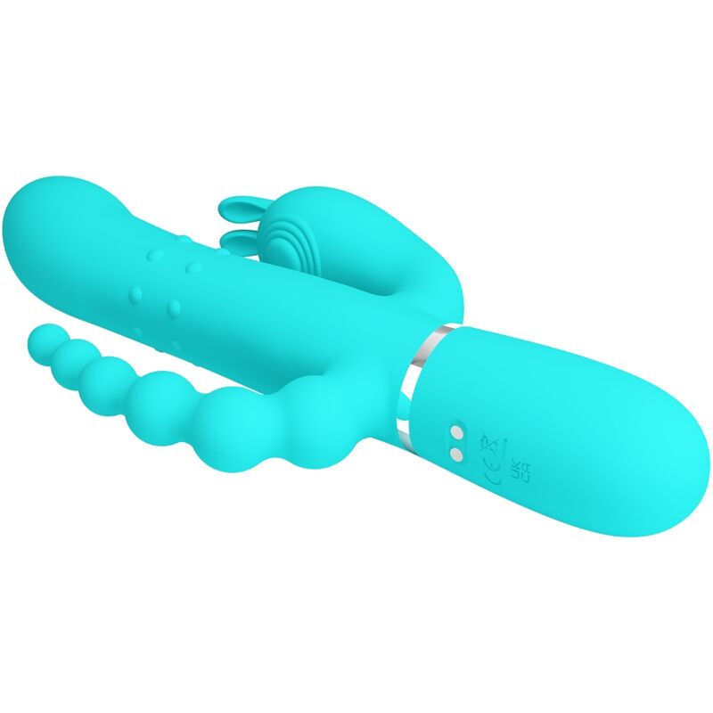 Cammy 4 in 1 Multi-Function Triple Rabbit Vibrator Blue