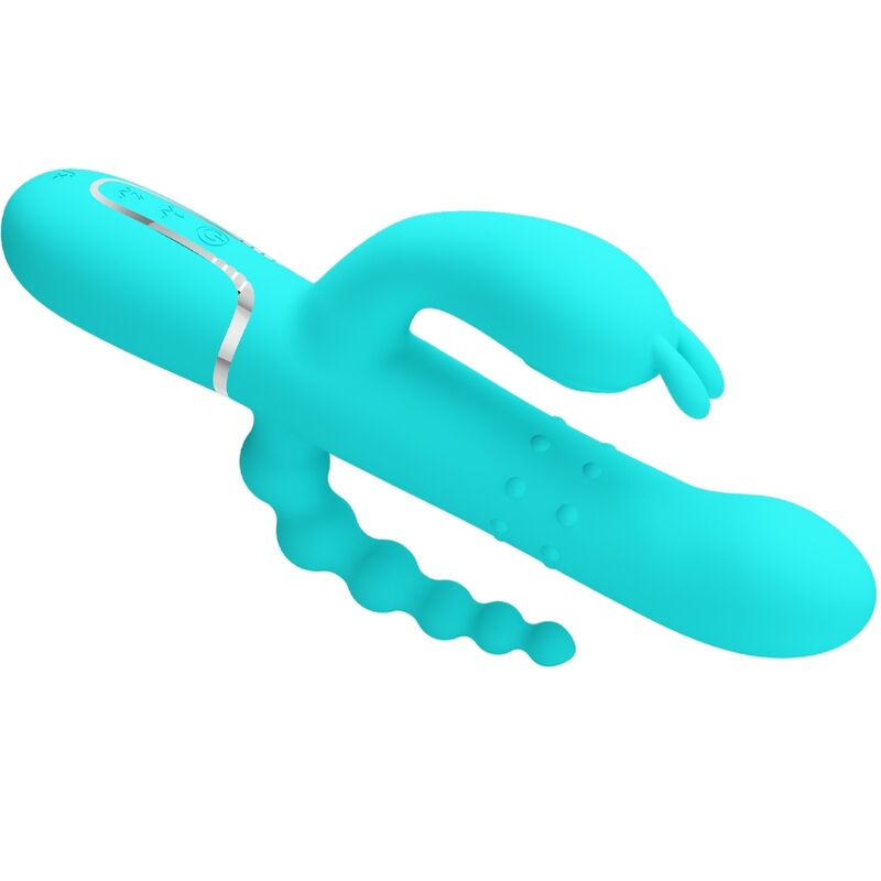 Cammy 4 in 1 Multi-Function Triple Rabbit Vibrator Blue