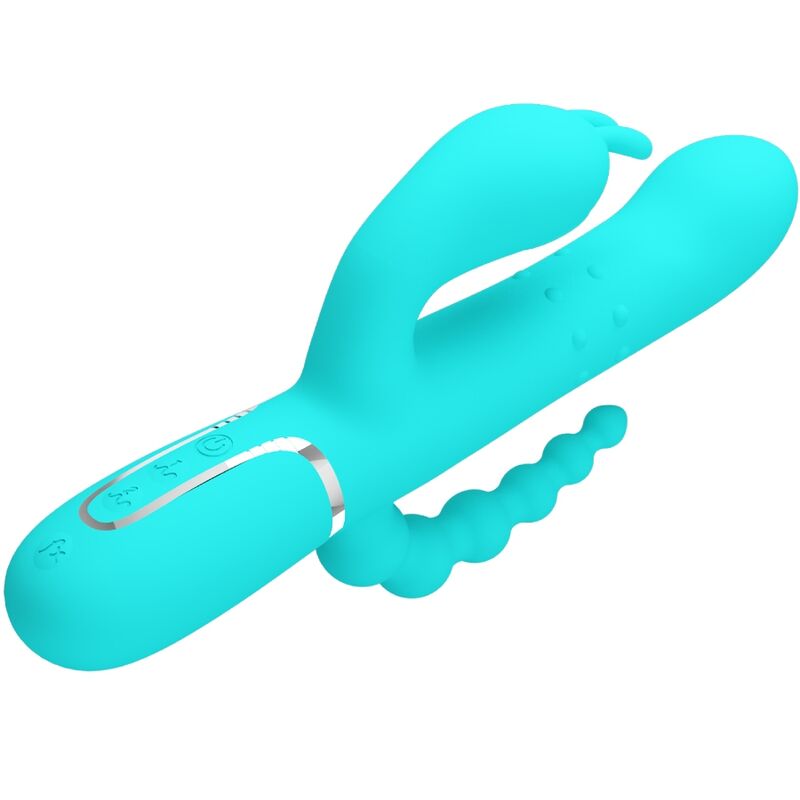 Cammy 4 in 1 Multi-Function Triple Rabbit Vibrator Blue