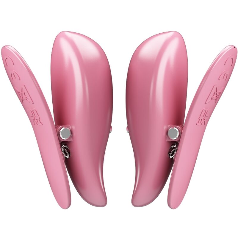 Cailey 10 Vibration Nipple Clamps Remote Control Pink