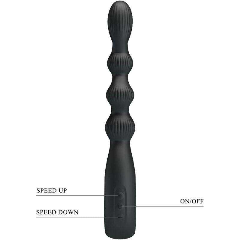 Federer anal vibrator 12 vibrations black